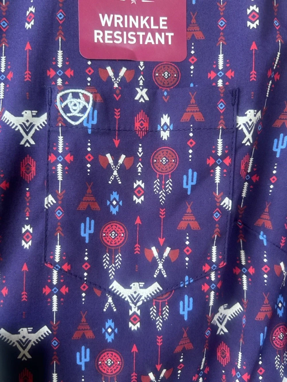 Ariat Kirby Long Sleeve Button Up Southwest Thunderbird Print Western Shirt - Picture 7 of 9
